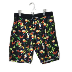 DC y2k surfer colorful parrots mens board shorts size small 33